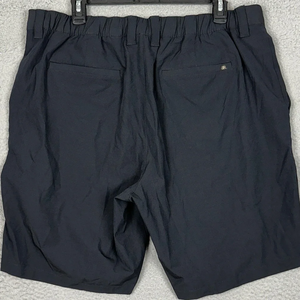 Banana Republic Shorts Mens 38 Performance Black Chino Stretch Waist Flat Front